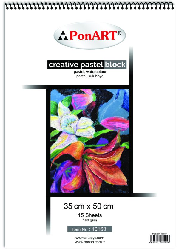 PonART Pastel Blok 160 gr 35x50cm 15 Yaprak