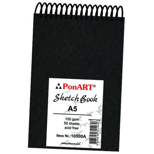 PonART Skecth Book 100gr A5 50 Yaprak (Üst spiral)
