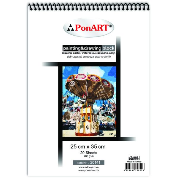 PonART PaintingDrawing Block 25x35cm