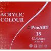 PonART Troya Akrilik Boya Set 18 Renkx 12 ml