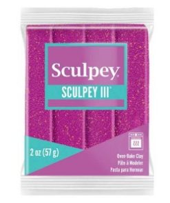 Sculpey III Polimer Kil Violet Glitter 57gr